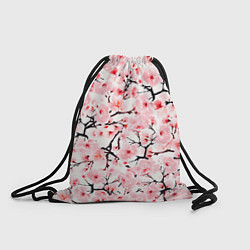 Рюкзак-мешок Цветущая сакура: арт нейросети, цвет: 3D-принт