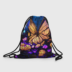 Рюкзак-мешок Цветок бабочка midjouney, цвет: 3D-принт