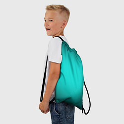 Рюкзак-мешок Бирюзовый градиент, цвет: 3D-принт — фото 2