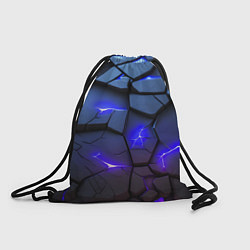Рюкзак-мешок Светящаяся синяя лава, цвет: 3D-принт