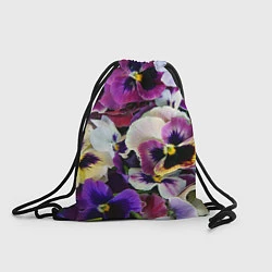 Рюкзак-мешок Красивые анютины глазки, цвет: 3D-принт