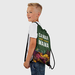 Рюкзак-мешок Самая любимая мама цветы, цвет: 3D-принт — фото 2