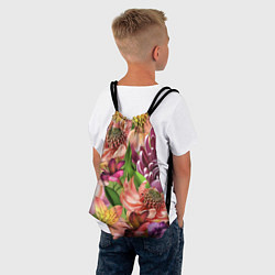 Рюкзак-мешок Райские цветы, цвет: 3D-принт — фото 2