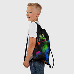 Рюкзак-мешок Лягушонок Пепе в граффити, цвет: 3D-принт — фото 2