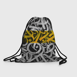 Рюкзак-мешок Yellow Callicraphic, цвет: 3D-принт
