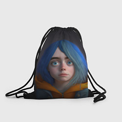 Рюкзак-мешок Билли Айлиш портрет, цвет: 3D-принт