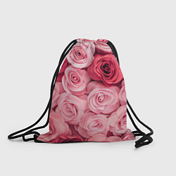 Рюкзак-мешок Чайная пыльная роза - нежно розовый цветок, цвет: 3D-принт