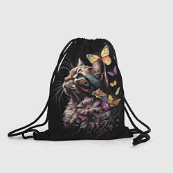 Мешок для обуви Голубоглазый кот в цветах