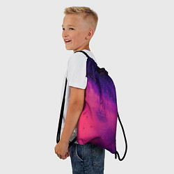 Рюкзак-мешок Фиолетовый космос, цвет: 3D-принт — фото 2
