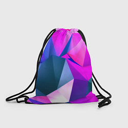Рюкзак-мешок Neon blue polygons, цвет: 3D-принт