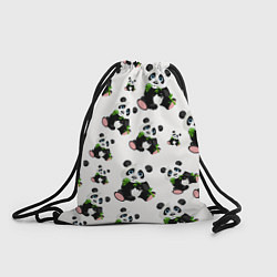 Рюкзак-мешок Панды и бамбук, цвет: 3D-принт