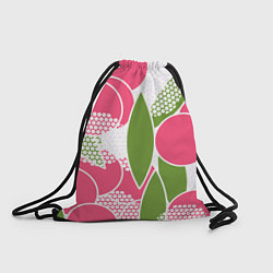Рюкзак-мешок Абстракция круги и зеленый лист, цвет: 3D-принт