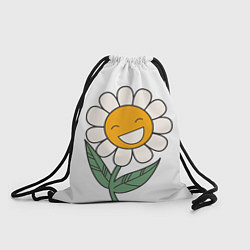 Рюкзак-мешок Весёлый цветок ромашка, цвет: 3D-принт