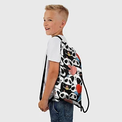 Рюкзак-мешок Панды с сердечками, цвет: 3D-принт — фото 2