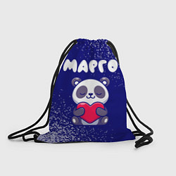 Рюкзак-мешок Марго панда с сердечком, цвет: 3D-принт