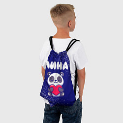 Рюкзак-мешок Лина панда с сердечком, цвет: 3D-принт — фото 2