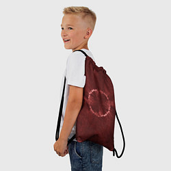 Рюкзак-мешок Красный круг тай-дай, цвет: 3D-принт — фото 2