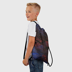 Рюкзак-мешок Тёмные переливающиеся волны с блёстками, цвет: 3D-принт — фото 2