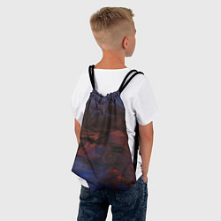 Рюкзак-мешок Тёмные переливающиеся волны с блёстками, цвет: 3D-принт — фото 2