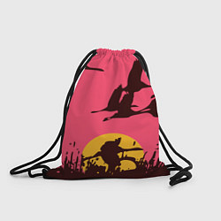 Рюкзак-мешок Лебеди на закате, цвет: 3D-принт