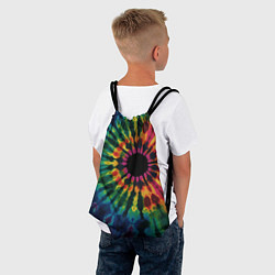Рюкзак-мешок Радужный тай дай на темном фоне: арт нейросети, цвет: 3D-принт — фото 2