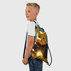 Рюкзак-мешок Пикачу в стиле постапакалипсис, цвет: 3D-принт — фото 2