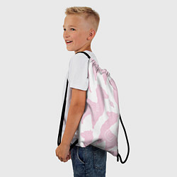 Рюкзак-мешок Розовые альпаки - паттерн, цвет: 3D-принт — фото 2