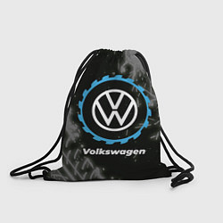 Рюкзак-мешок Volkswagen в стиле Top Gear со следами шин на фоне, цвет: 3D-принт