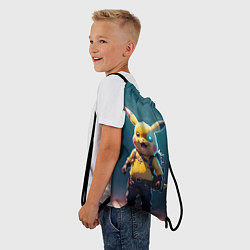 Рюкзак-мешок Пикачу в стиле стимпанка нейросети, цвет: 3D-принт — фото 2