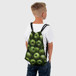 Рюкзак-мешок Сочная текстура из зеленых яблок, цвет: 3D-принт — фото 2