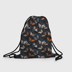 Рюкзак-мешок Бабочки и капли - паттерн, цвет: 3D-принт