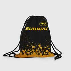 Рюкзак-мешок Subaru - gold gradient: символ сверху, цвет: 3D-принт