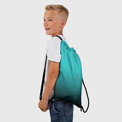 Рюкзак-мешок Силуэт лисы на градиентном фоне, цвет: 3D-принт — фото 2