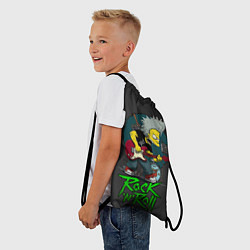 Рюкзак-мешок Рок в стиле Симпсонов, цвет: 3D-принт — фото 2
