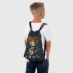 Рюкзак-мешок Рок стиль Симпсонов, цвет: 3D-принт — фото 2