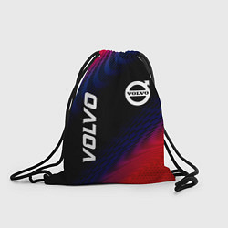 Рюкзак-мешок Volvo красный карбон, цвет: 3D-принт
