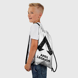 Рюкзак-мешок Apex Legends с потертостями на светлом фоне, цвет: 3D-принт — фото 2