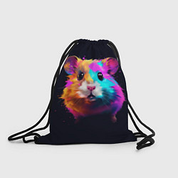 Рюкзак-мешок Хомяк в неоновых красках, цвет: 3D-принт