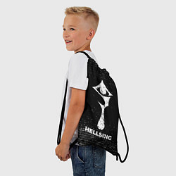 Рюкзак-мешок Hellsing с потертостями на темном фоне, цвет: 3D-принт — фото 2