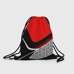 Рюкзак-мешок Геометрическая униформа - красная, цвет: 3D-принт