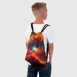 Рюкзак-мешок Небула в космосе в оранжевых тонах - нейронная сет, цвет: 3D-принт — фото 2