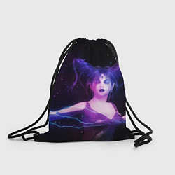 Рюкзак-мешок Ведьма с голубыми и розовыми молниями, цвет: 3D-принт