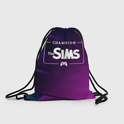 Рюкзак-мешок The Sims gaming champion: рамка с лого и джойстико, цвет: 3D-принт