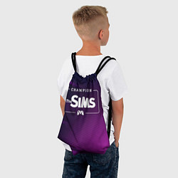 Рюкзак-мешок The Sims gaming champion: рамка с лого и джойстико, цвет: 3D-принт — фото 2