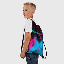 Рюкзак-мешок Cyberpunk 2077 - neon gradient: символ сверху, цвет: 3D-принт — фото 2