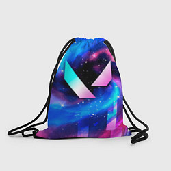 Рюкзак-мешок Valorant неоновый космос, цвет: 3D-принт