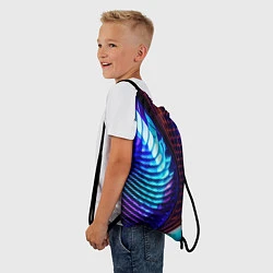 Рюкзак-мешок Неоновый водоворот, цвет: 3D-принт — фото 2