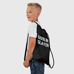 Рюкзак-мешок Goblin Slayer glitch на темном фоне: символ сверху, цвет: 3D-принт — фото 2