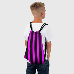 Рюкзак-мешок В полоску черного и фиолетового цвета, цвет: 3D-принт — фото 2