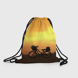 Рюкзак-мешок Велосипед на закате, цвет: 3D-принт